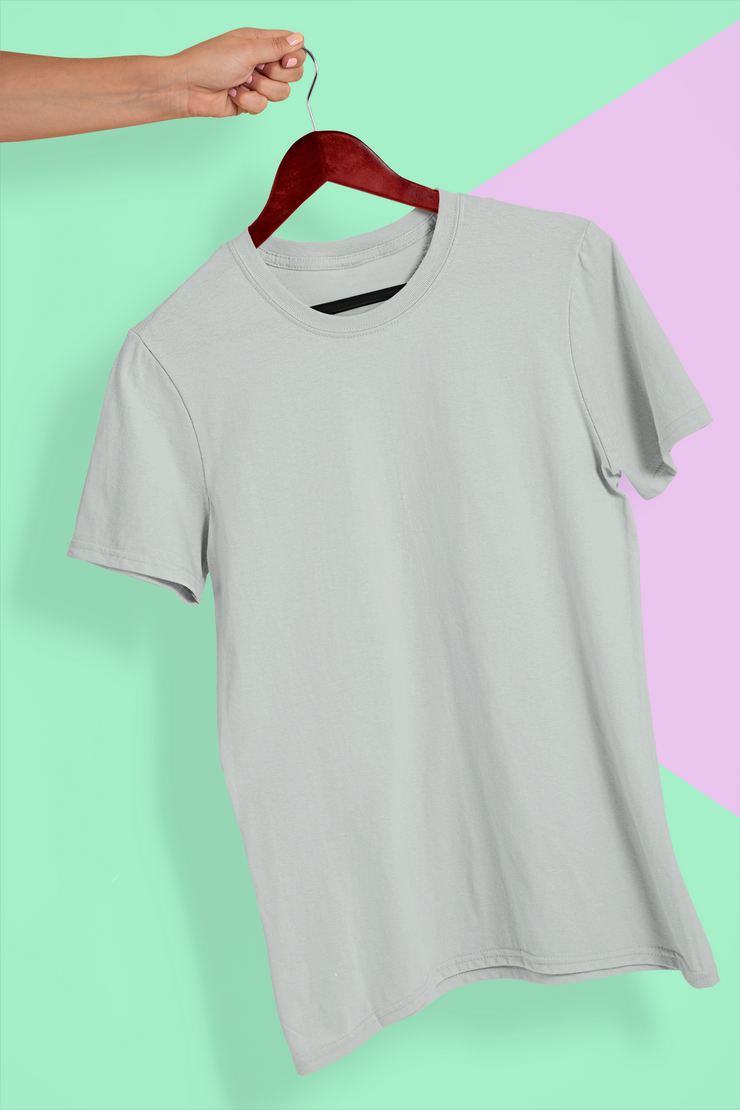 210GSM Unisex Light Grey Biowash Tshirt
