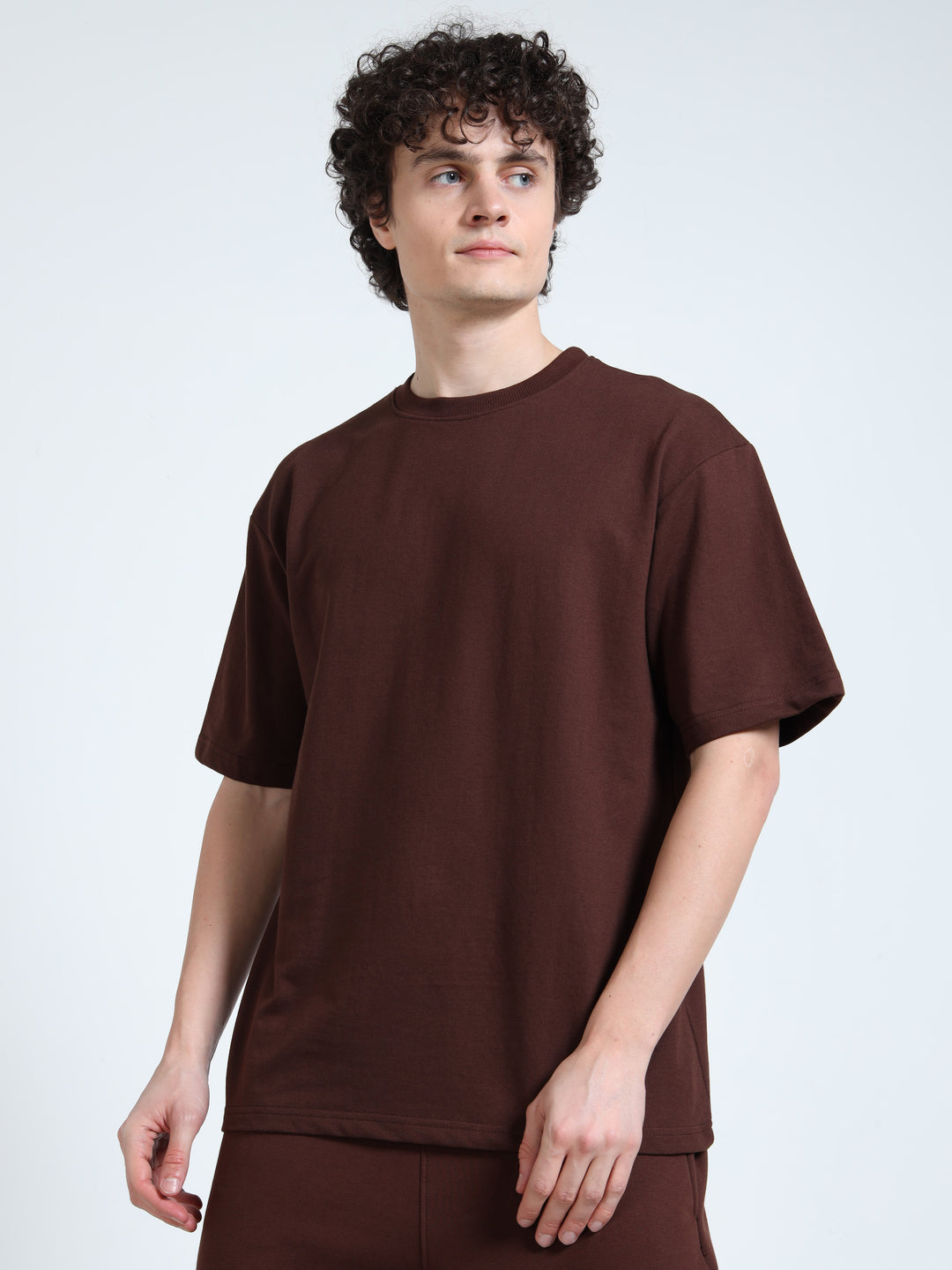 240GSM Unisex Walnut Brown Cotton Oversized Tshirt