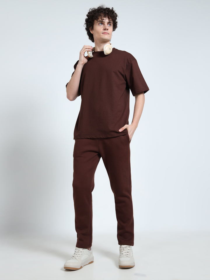240GSM Unisex Walnut Brown Cotton Oversized Tshirt