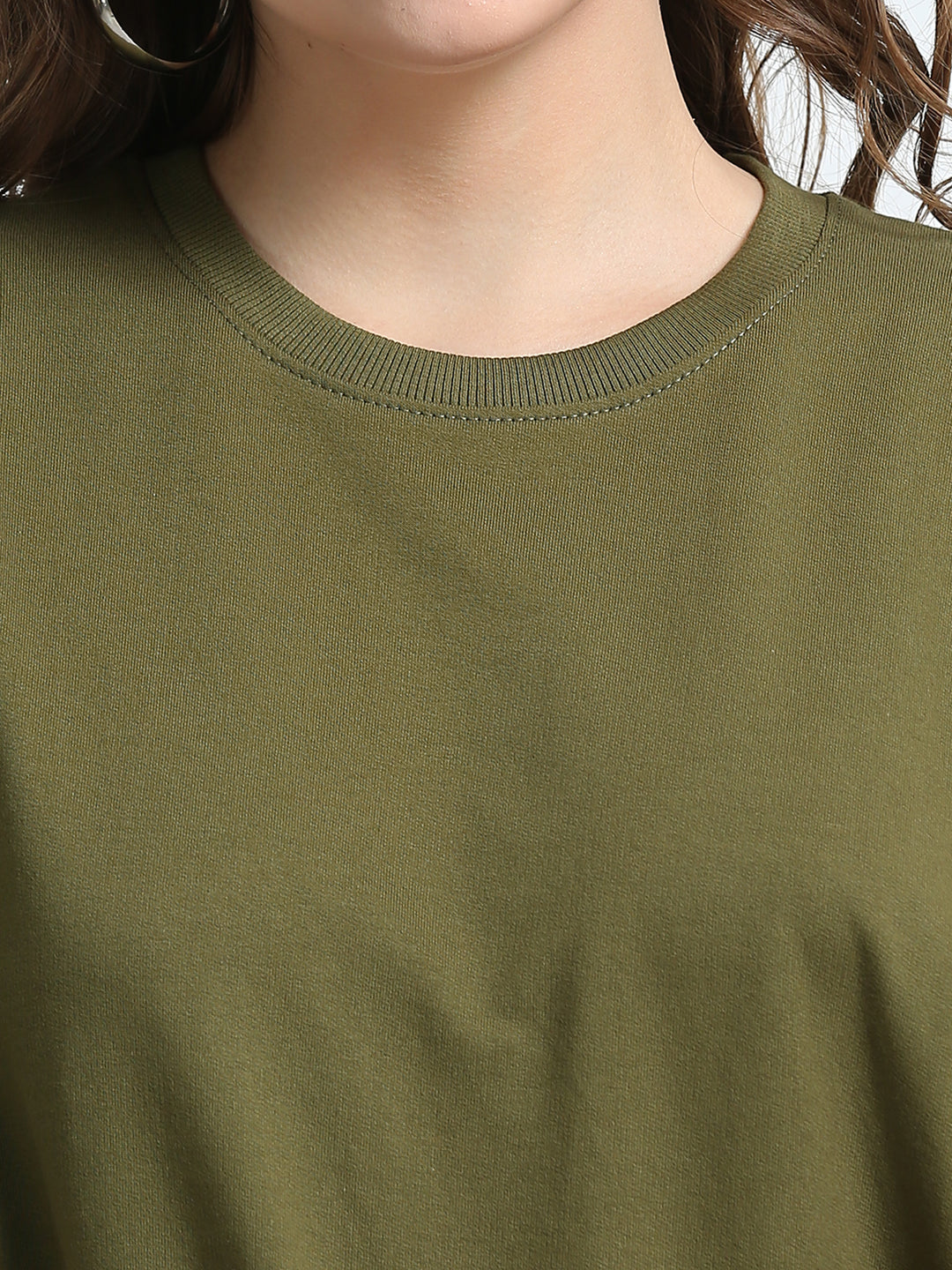 240GSM Unisex Olive Green Cotton Oversized Tee