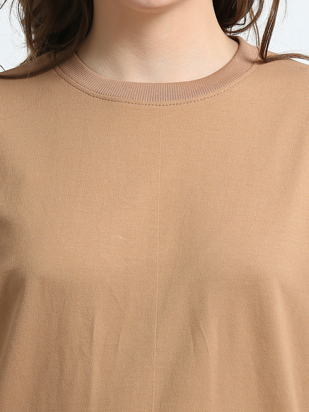 240GSM Unisex Biscuit Brown Cotton Oversized Tee