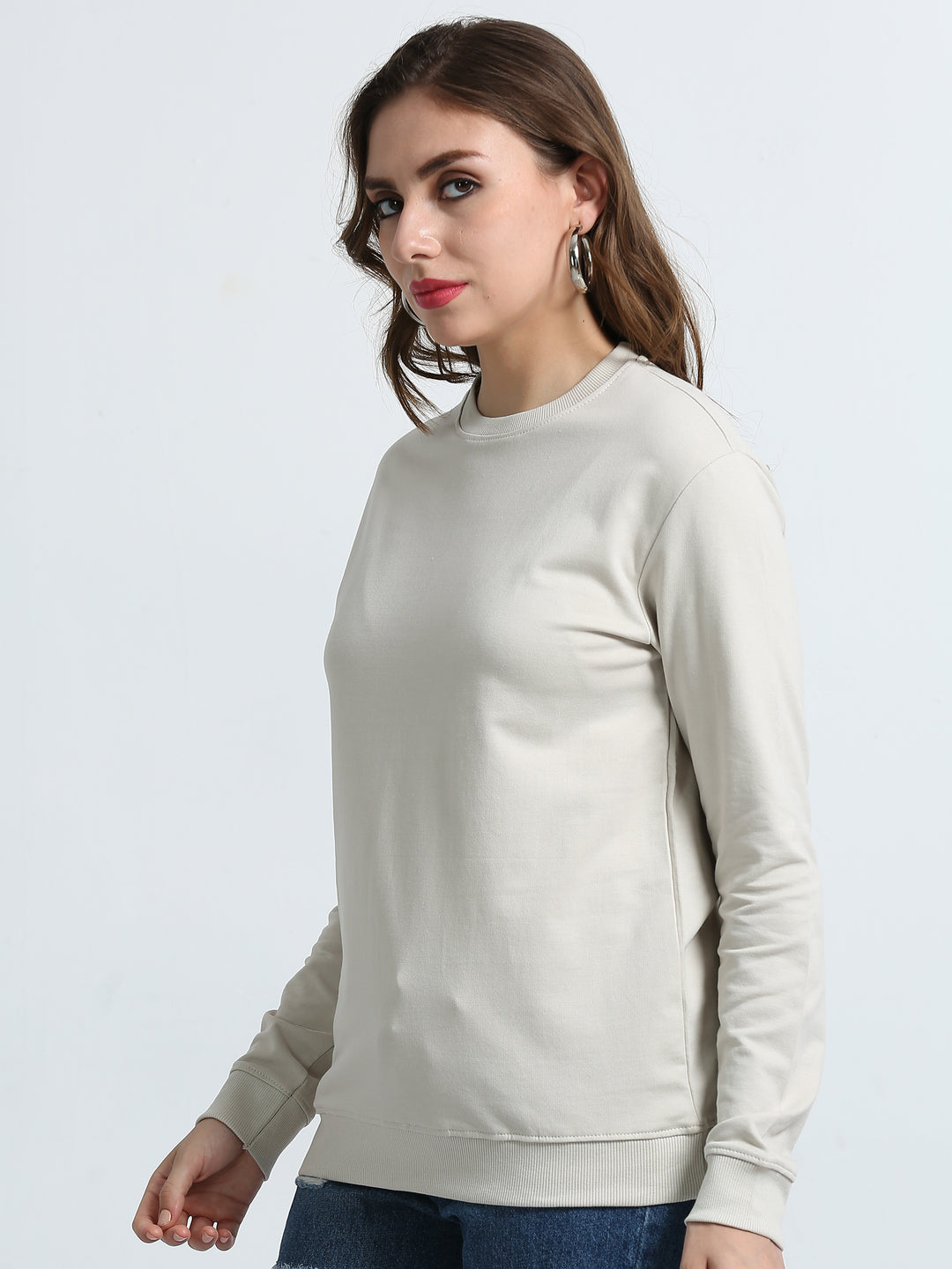 240 GSM Unisex Lt Skin/Cream Cotton Sweatshirt