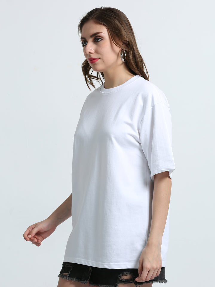 240GSM Unisex White Cotton Oversized Tee