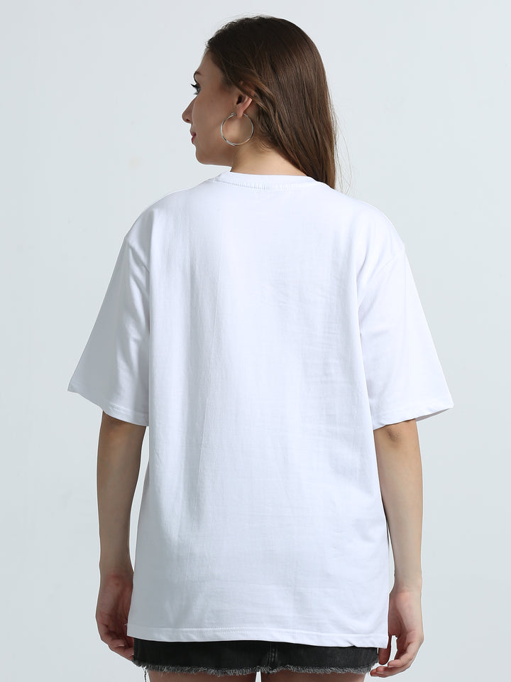 240GSM Unisex White Cotton Oversized Tee