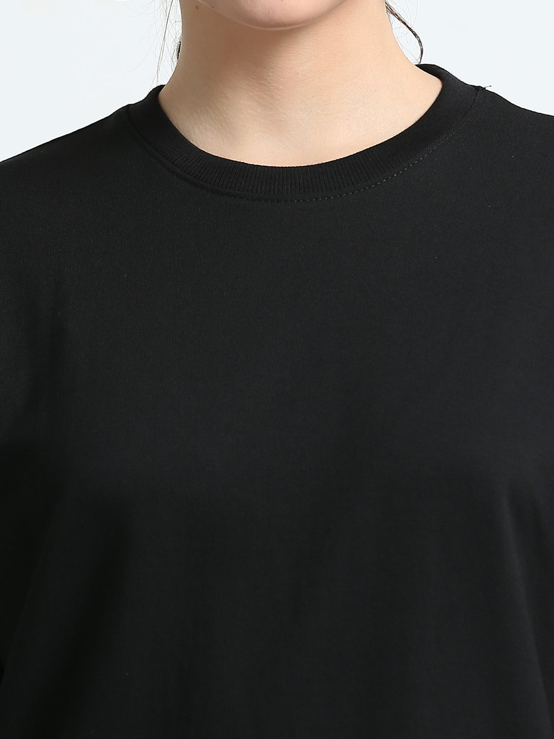 240GSM Unisex Black Cotton Oversized Tee