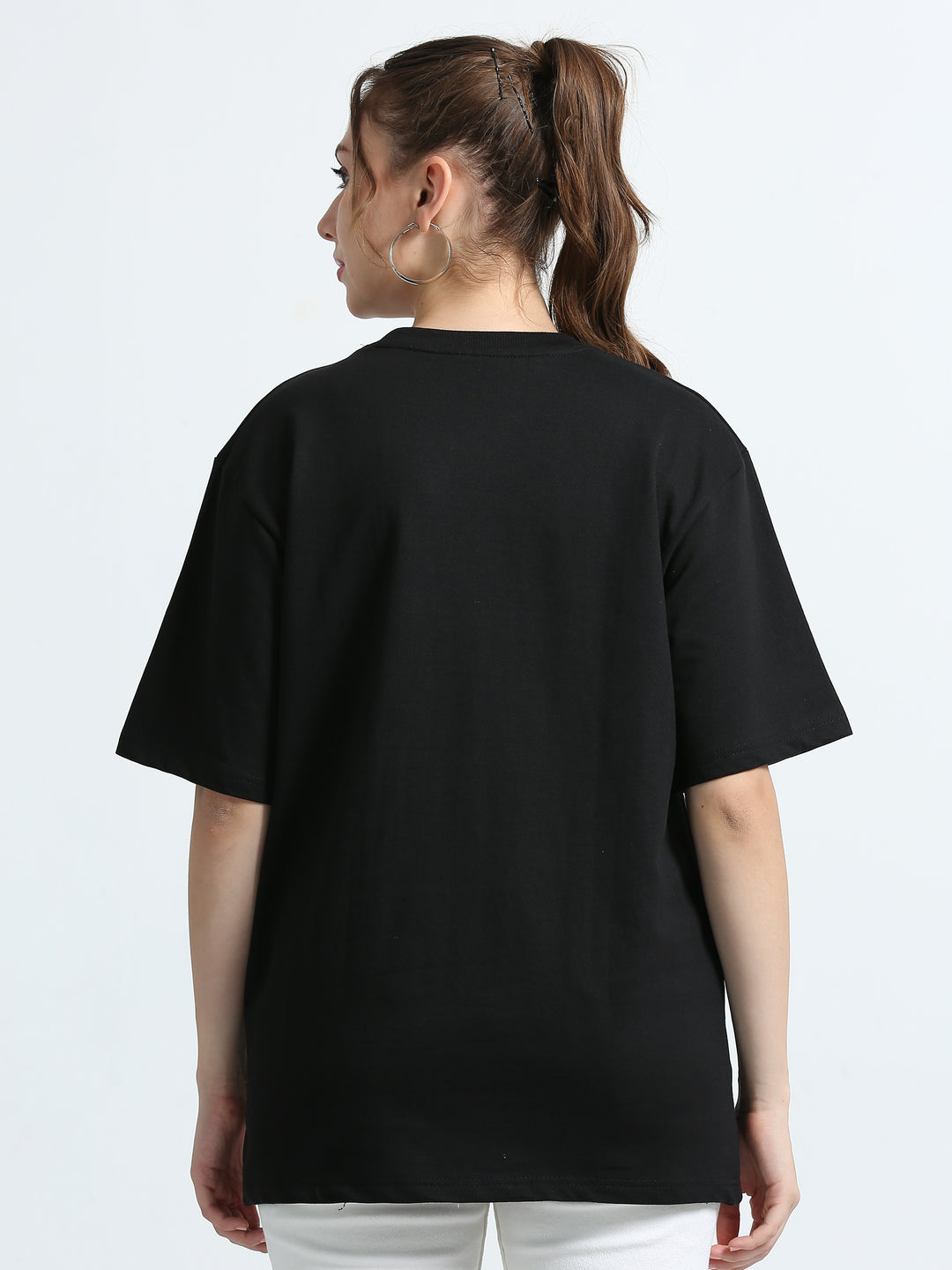 240GSM Unisex Black Cotton Oversized Tee