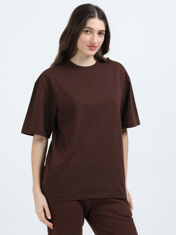 240GSM Unisex Walnut Cotton Oversized Tee