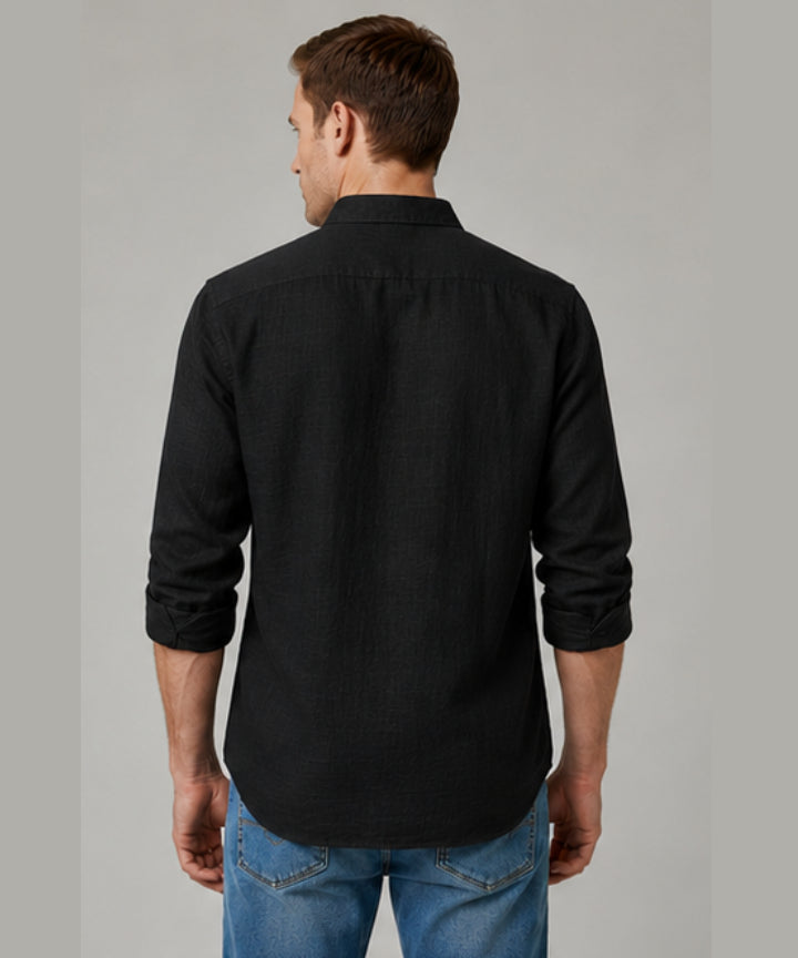 Premium linen Shirt Black Colour