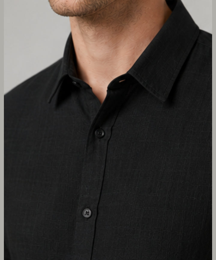 Premium linen Shirt Black Colour