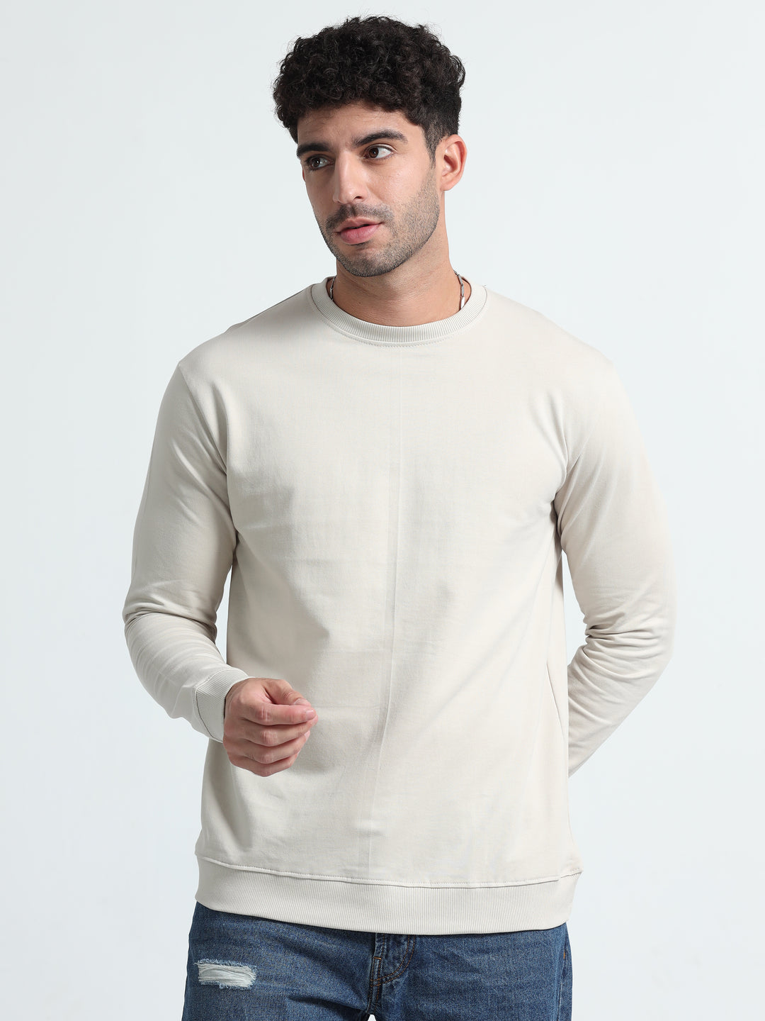 240GSM Unisex Lt Skin/Cream Cotton Sweatshirt