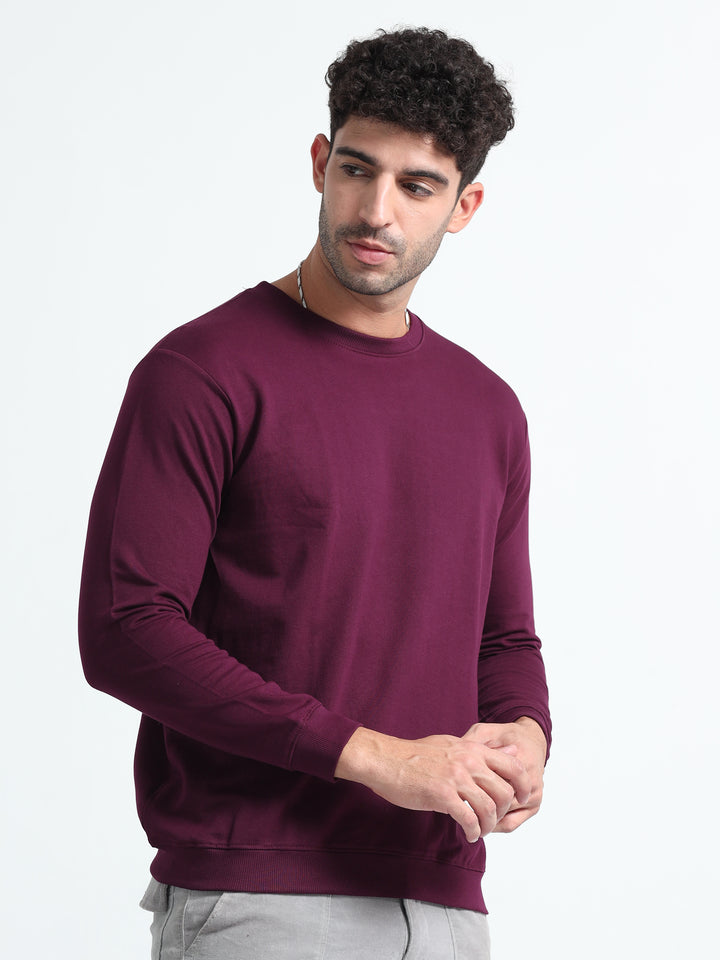 240GSM Unisex Wine Cotton Sweatshirt