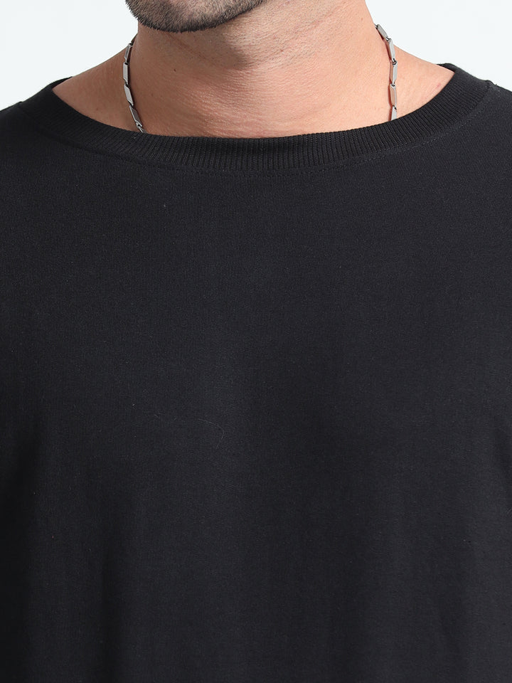 240GSM Unisex Black Cotton Sweatshirt