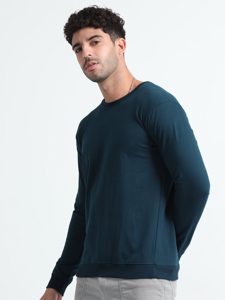 240GSM Unisex Petrol Green Cotton Sweatshirt