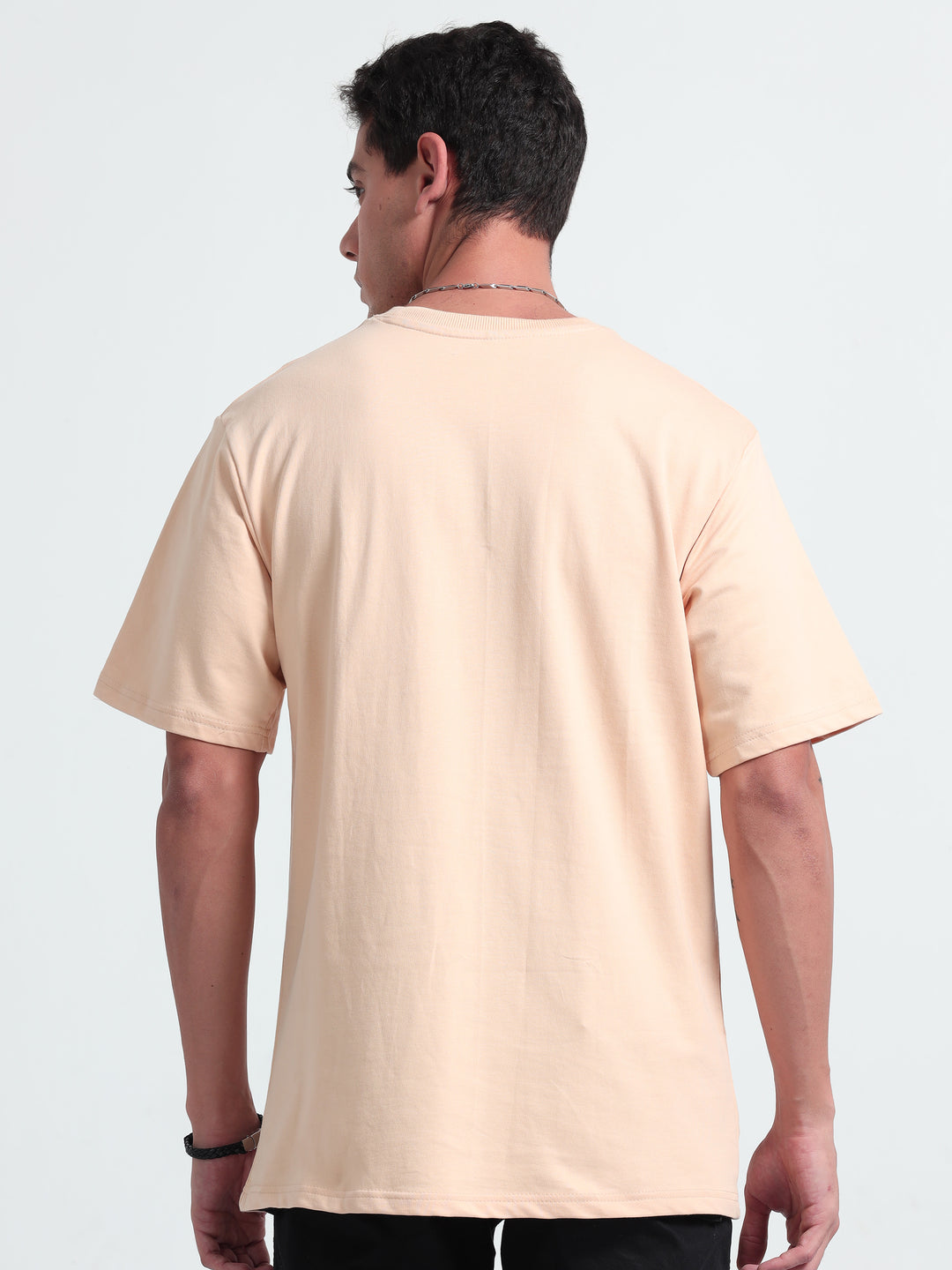 240GSM Unisex Beige Cotton Oversized Tshirt