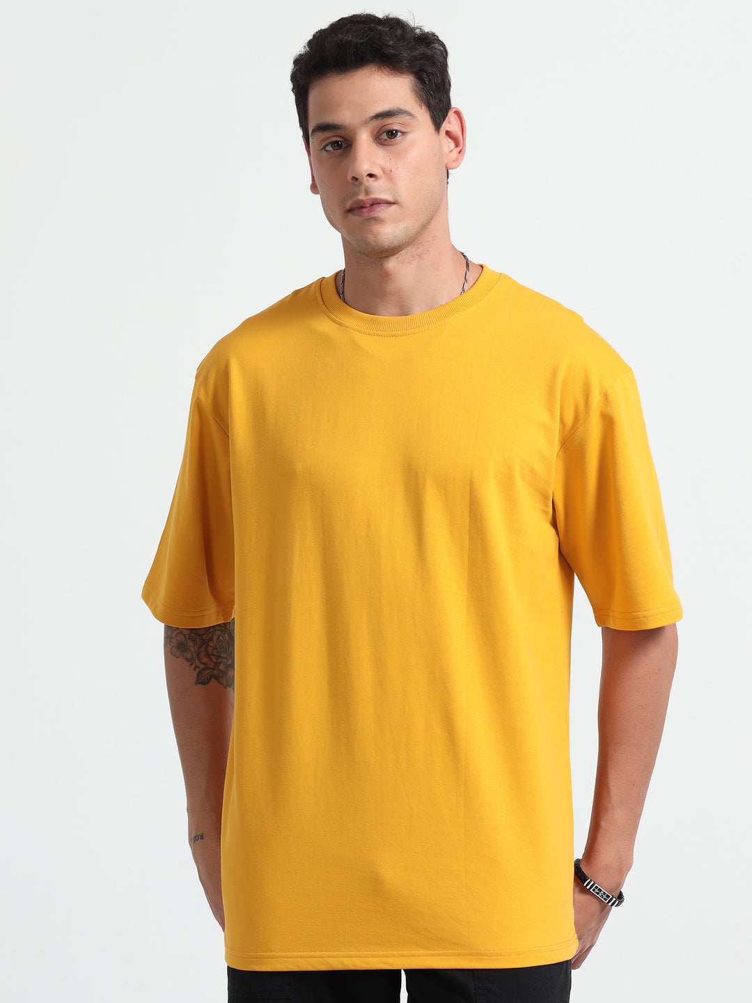 240GSM Unisex Mustard Cotton Oversized Tshirt