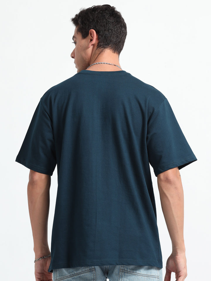 240GSM Unisex Petrol Green Cotton Oversized Tshirt