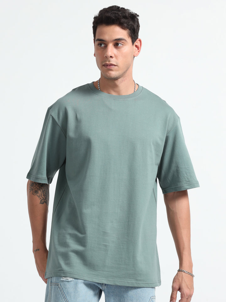 240GSM Unisex Forest Green Cotton Oversized Tshirt