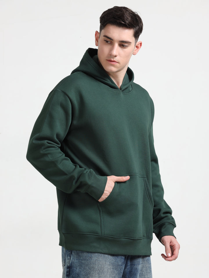 Premium 400 GSM Export Quality Bottle Green Hoodie