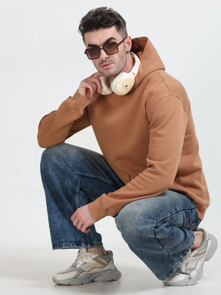 Premium 400 GSM Export Quality Biscuit Brown Hoodie