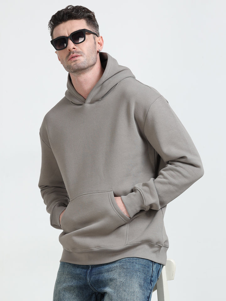 Premium 400 GSM Export Quality Grey Cloud Hoodie