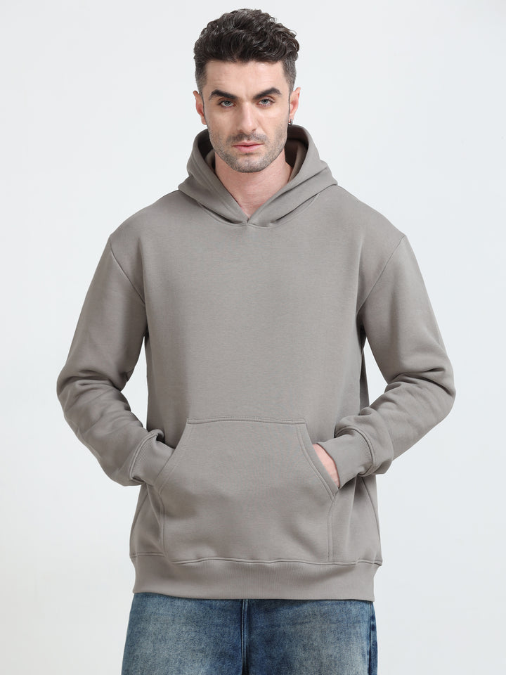 Premium 400 GSM Export Quality Grey Cloud Hoodie