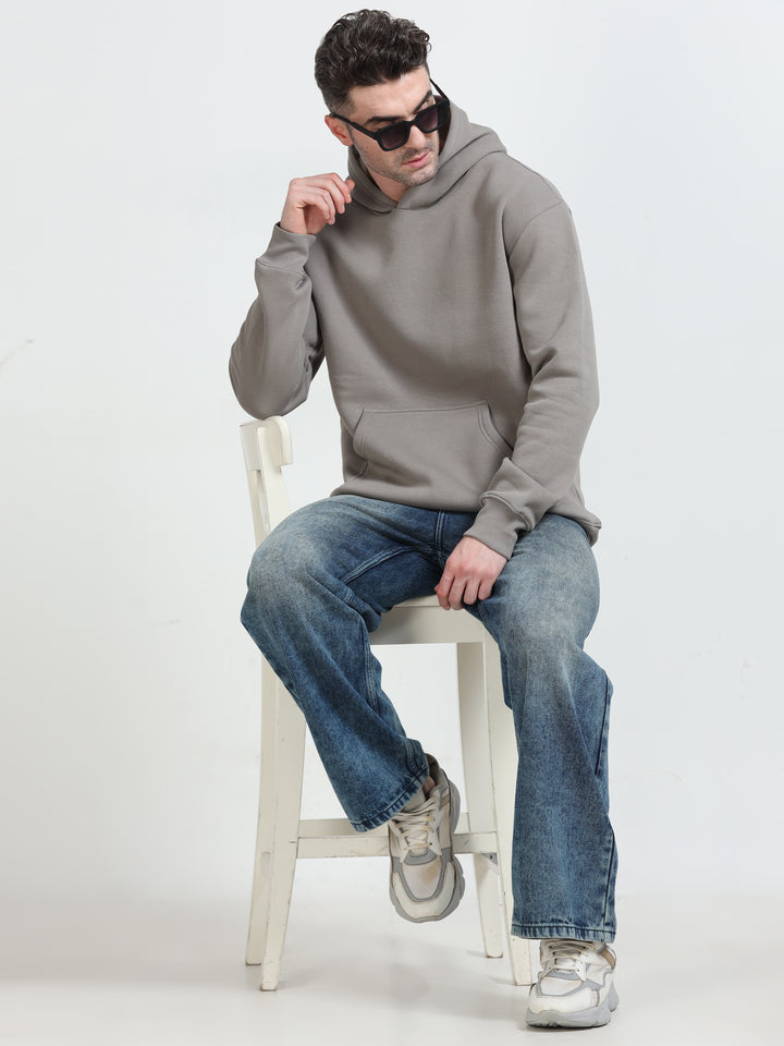 Premium 400 GSM Export Quality Grey Cloud Hoodie