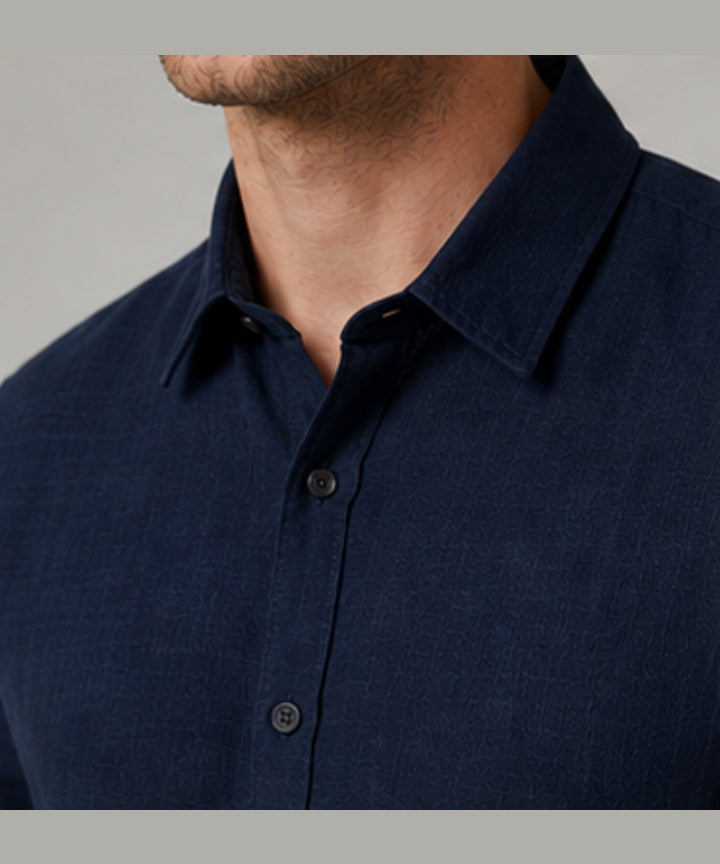 Premium linen Shirt Navy Blue Colour
