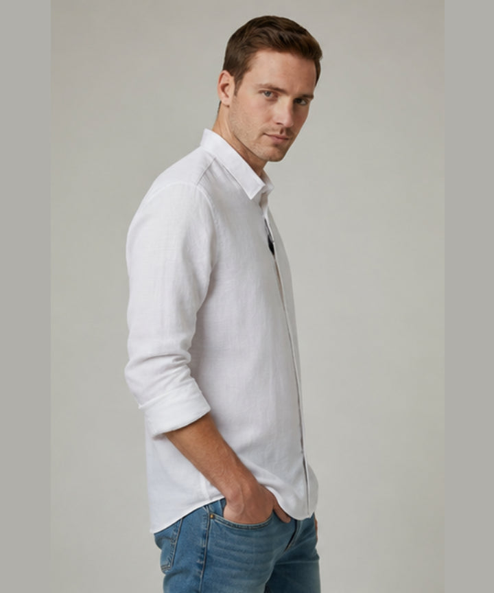 Premium linen Shirt White Colour