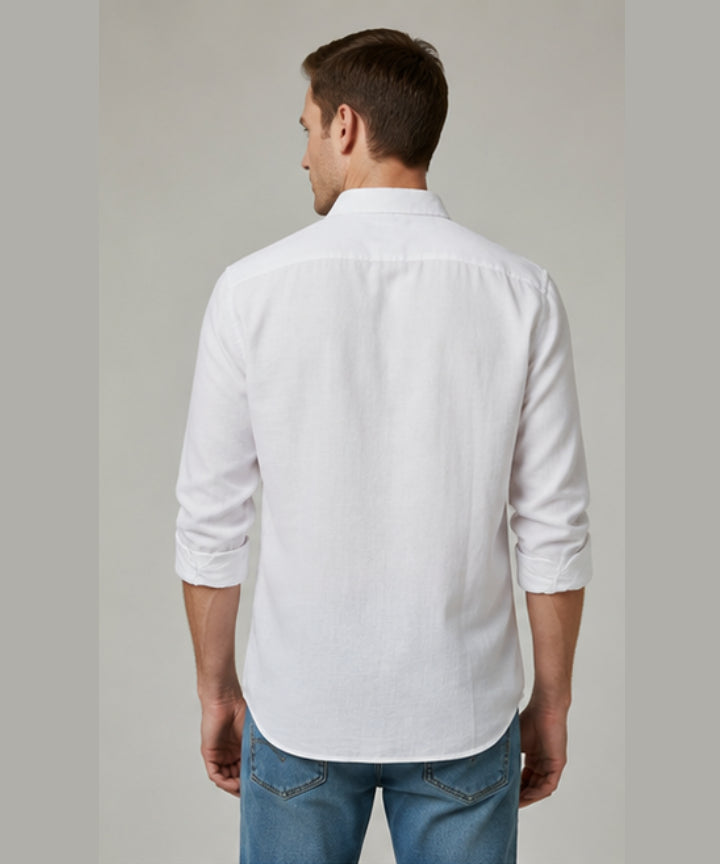 Premium linen Shirt White Colour