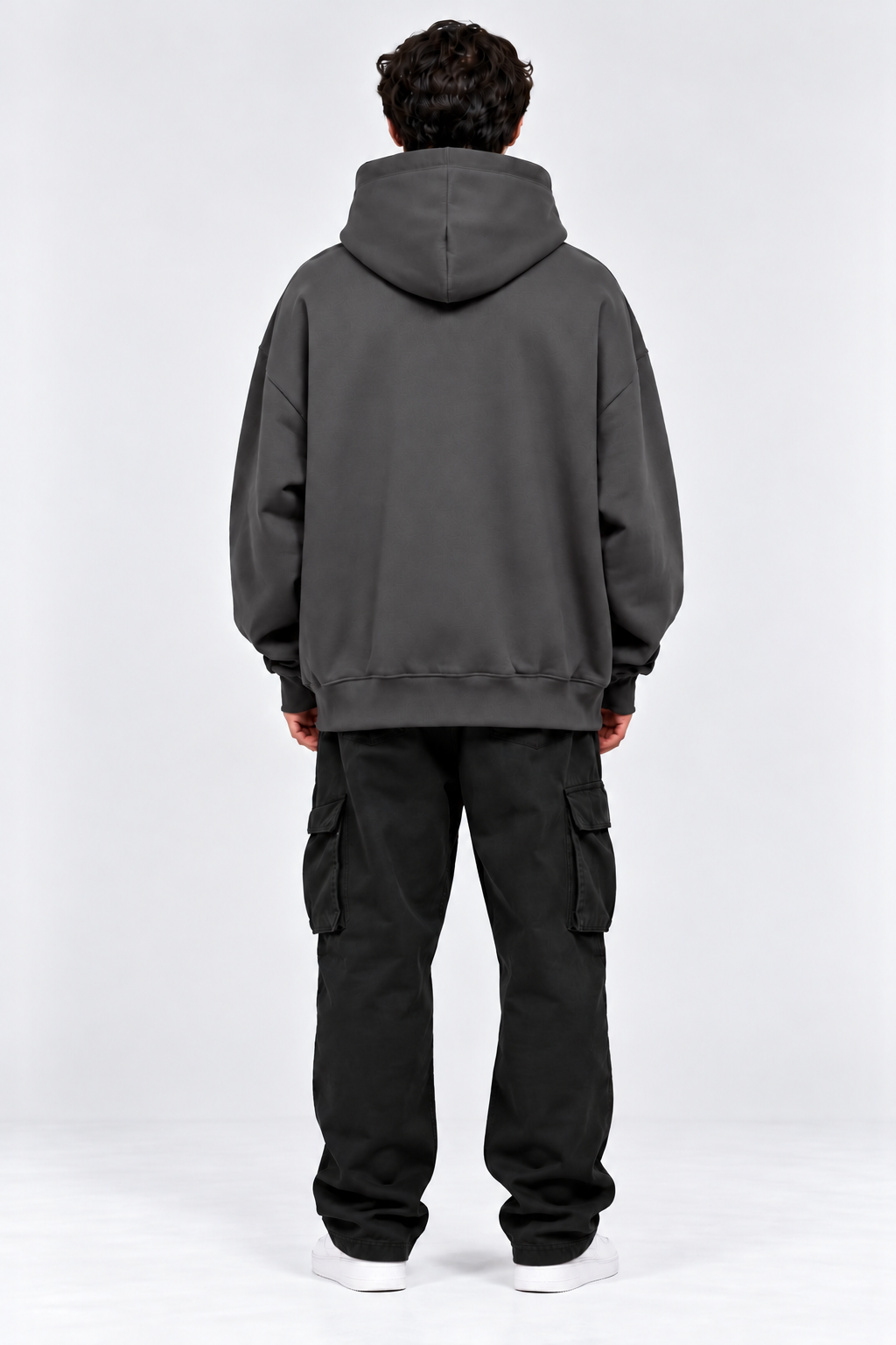 Premium 400 GSM Dark Grey Cotton Oversized Hoodie