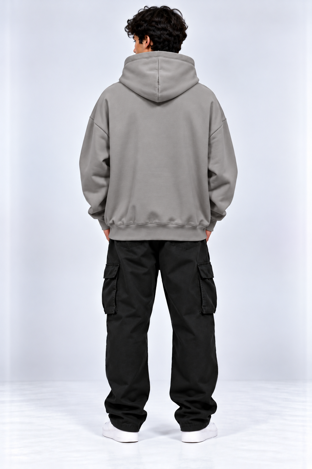 Premium 400 GSM Stone Grey Cotton Oversized Hoodie